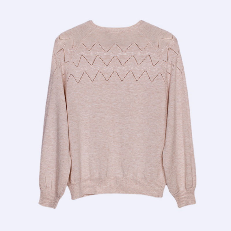 SM-K0042 Široki pleteni džemper dugih rukava, tanka valovita šuplja pletena donja majica SM-K0042 Široki pleteni džemper dugih rukava, tanka valovita šuplja pletena donja majica