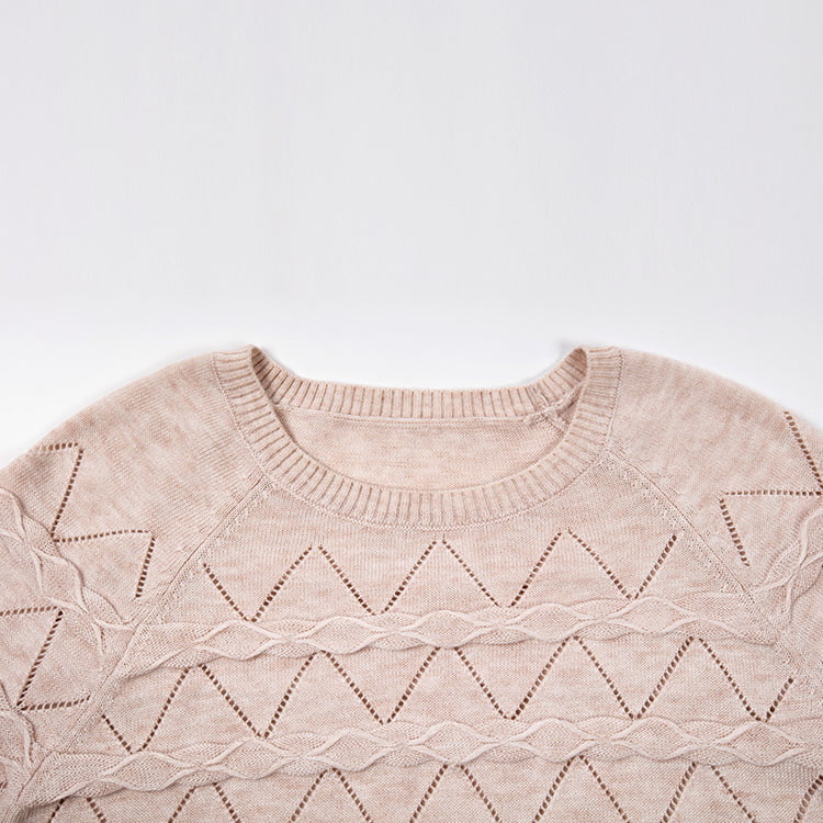 SM-K0042 Široki pleteni džemper dugih rukava, tanka valovita šuplja pletena donja majica SM-K0042 Široki pleteni džemper dugih rukava, tanka valovita šuplja pletena donja majica